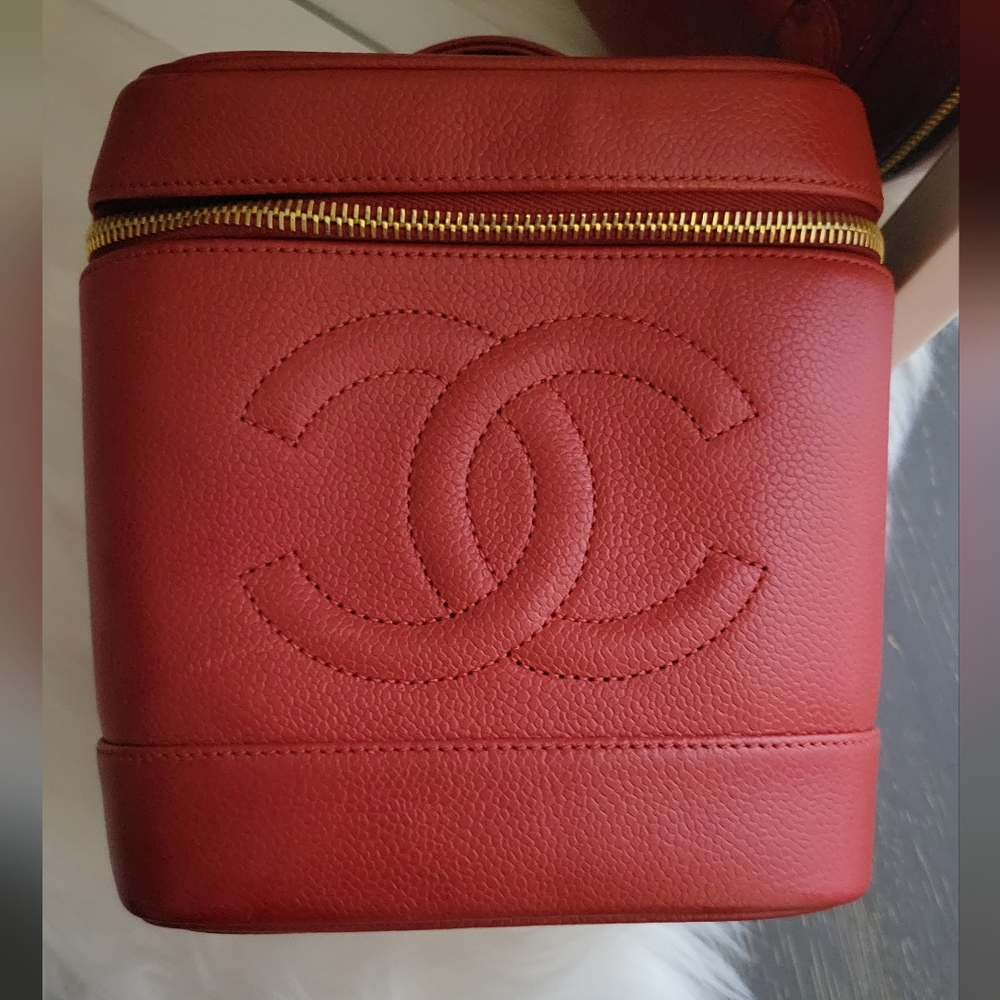 Authentic Red Chanel Vanity Case - image 1